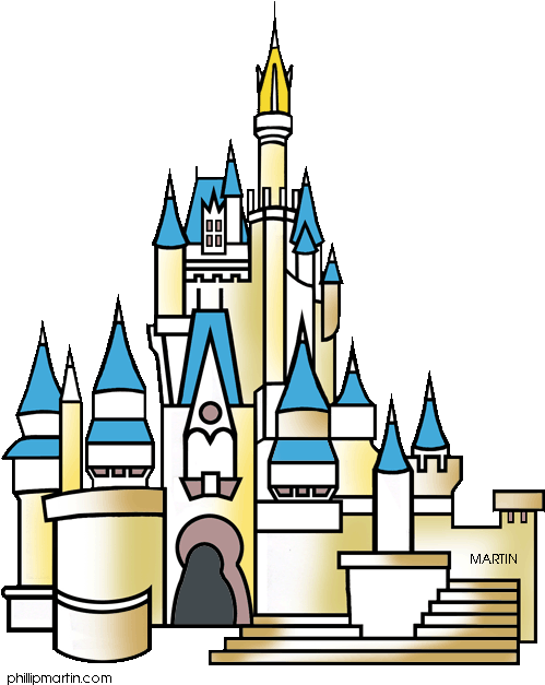 House Clipart Cinderella - Disney Castle Clipart Gif (531x648), Png Download