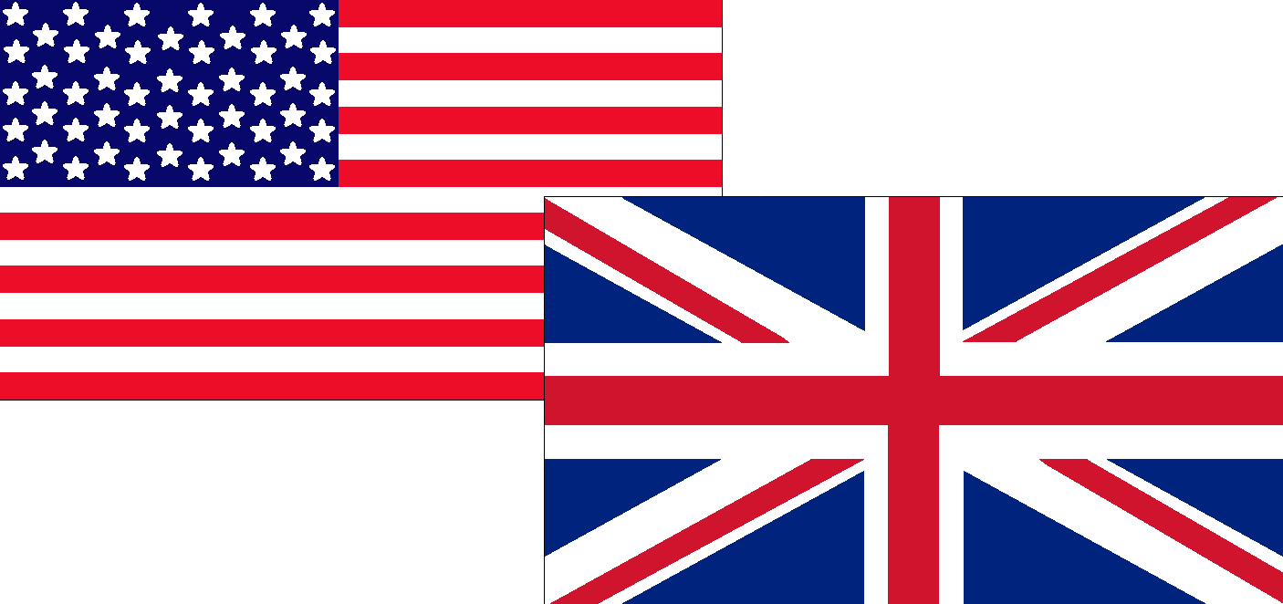 Bandeiras Lado A Lado - United Kingdom Flag (1406x662), Png Download