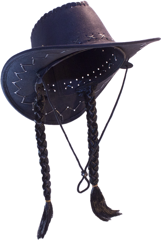 14371 Black Hat Blac - Cowboy Hat (600x869), Png Download