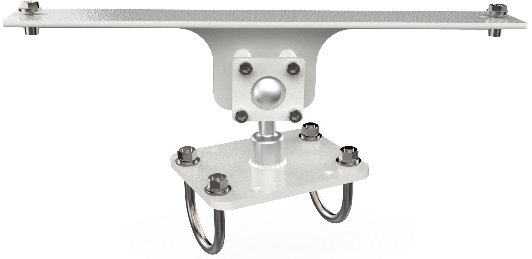 This Attachment Option Includes A Plate Welded To The - Solar Panel Ball Mount (1708x850), Png Download