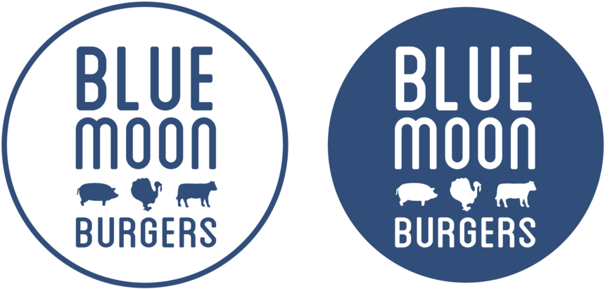 Blue Moon Logo Png (1000x550), Png Download
