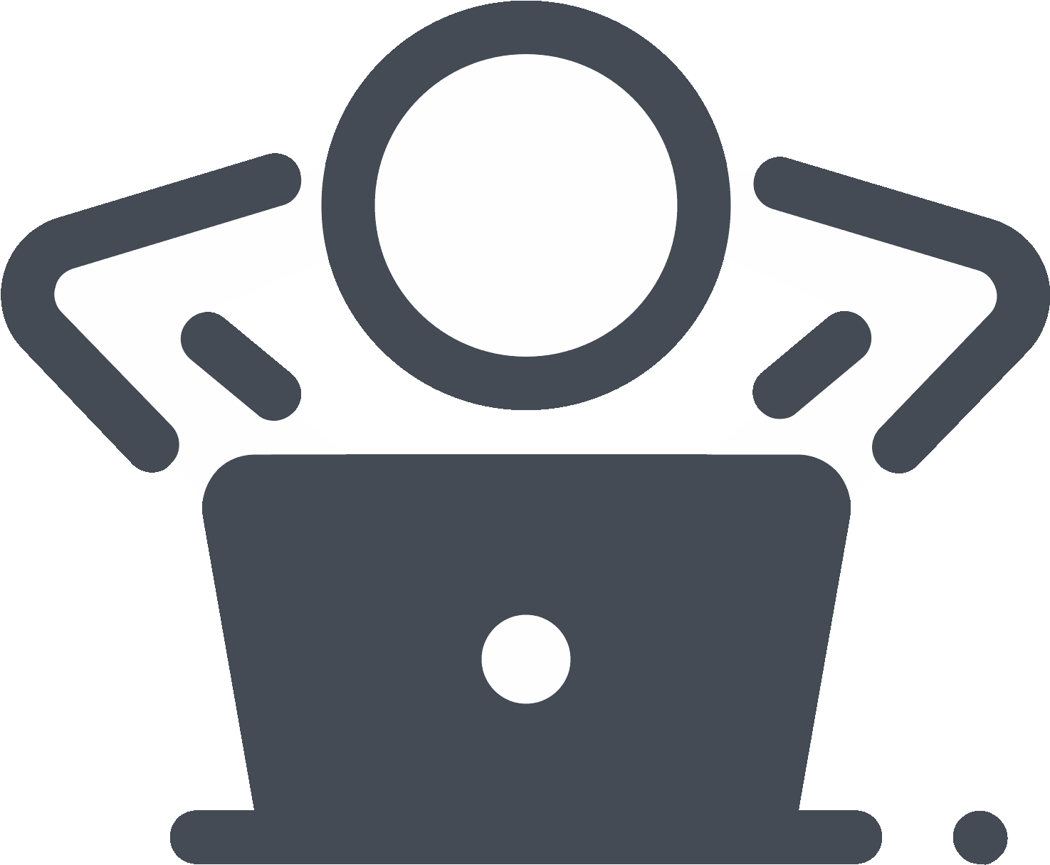 Relaxed Working With A Laptop Icon - Infj (1600x1600), Png Download