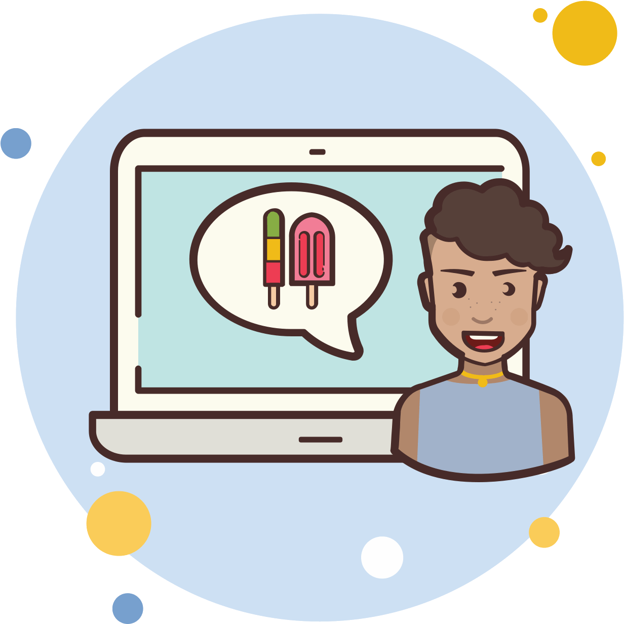 Laptop Ice Cream Icon - Icon (1600x1600), Png Download