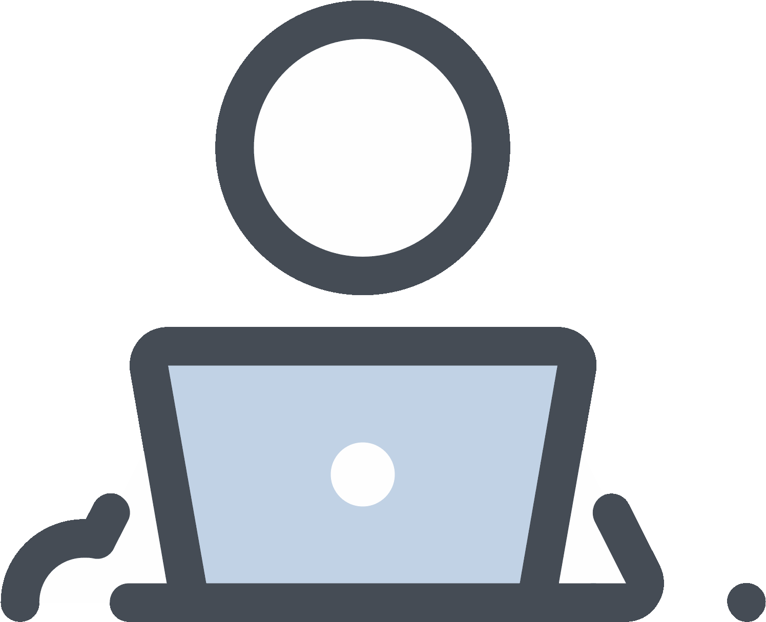 Download Working With A Laptop Icon - Circle PNG Image with No Background -  PNGkey.com, image size:1495x1214