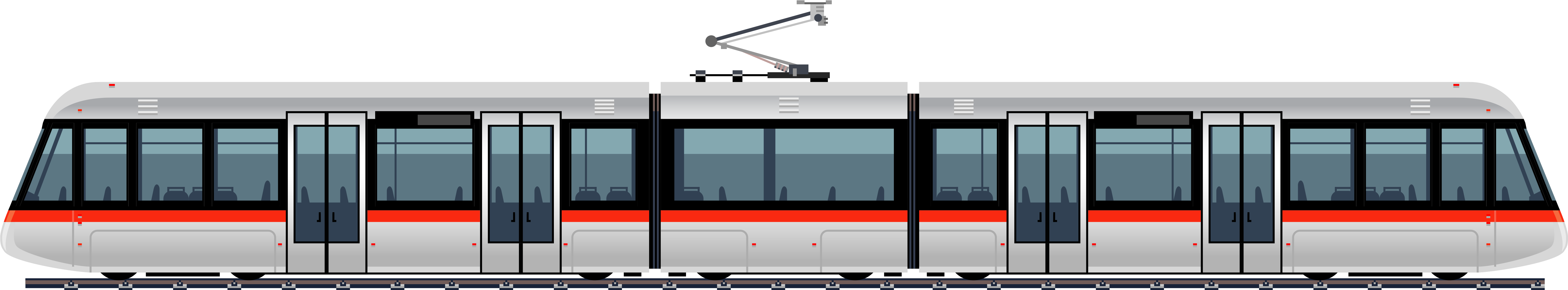 Tram Png - Transparent Tram Png (7184x1464), Png Download