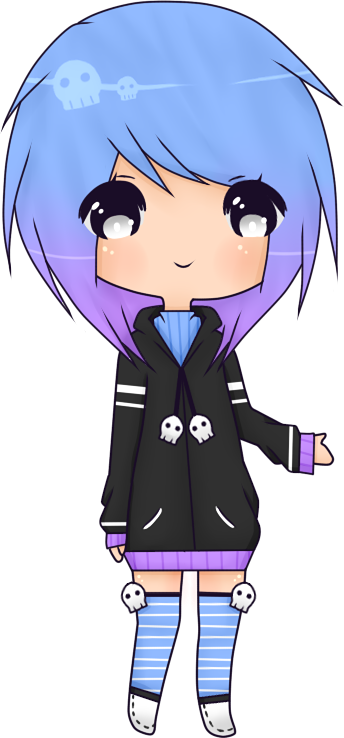 Drawings Pastel Goth Friend Anime Png Drawings Pastel - Pastel Goth Minecraft Skin Girl (344x738), Png Download