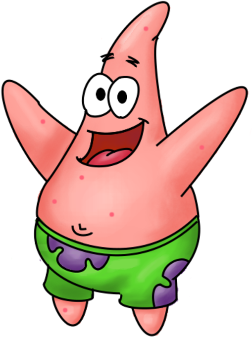 Patrick Shocked - - Spongebob And Patrick Clipart (560x748), Png Download
