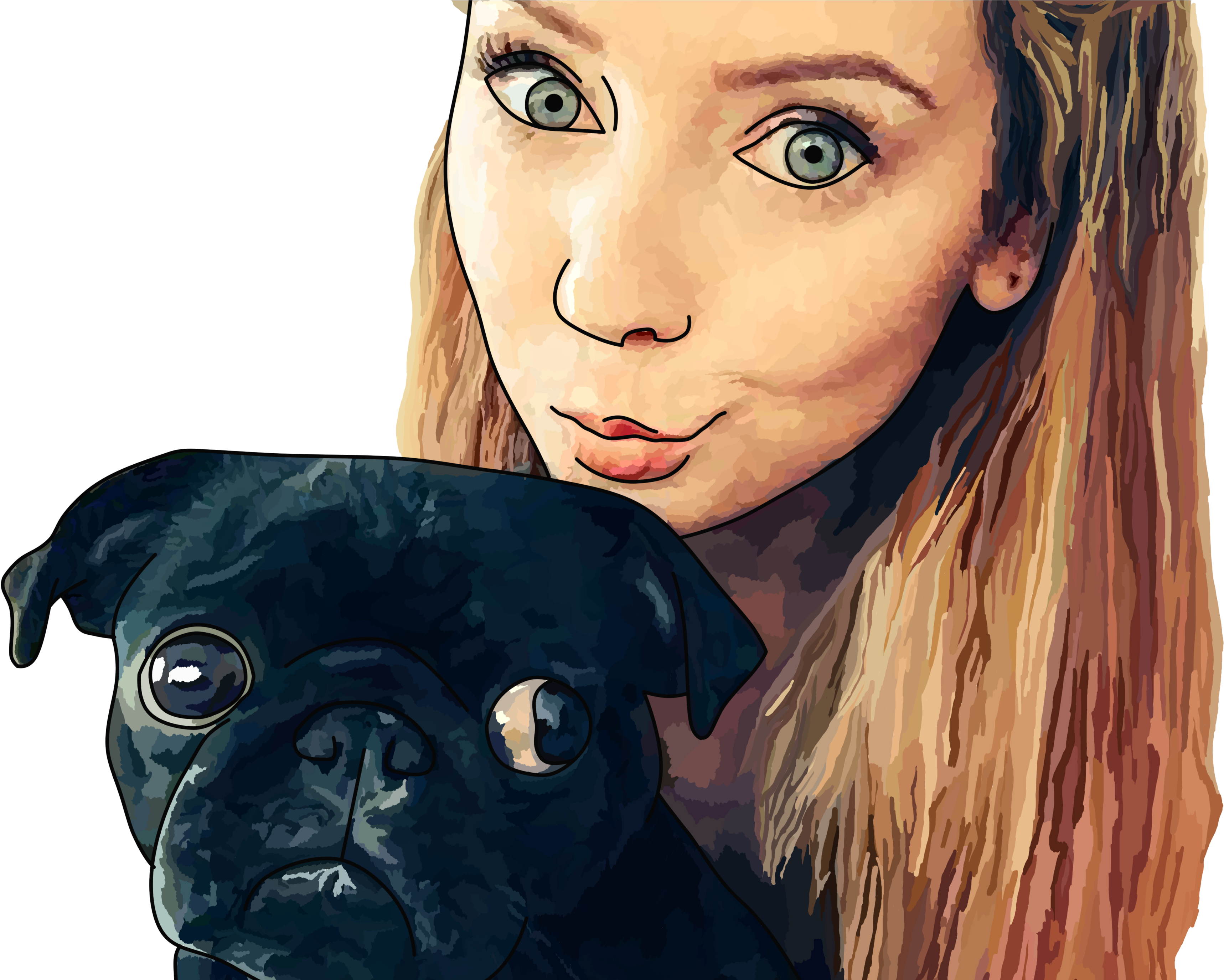 Zalfie And Nala (3508x2749), Png Download