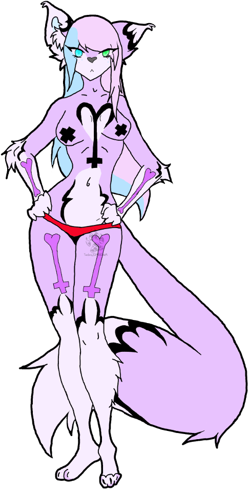 Pastel Goth Adoptable - Cartoon (734x983), Png Download