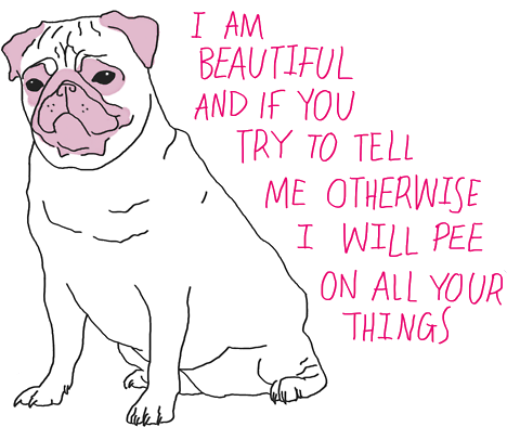 Наклейка Бульдог / Цитата Png - Body Positivity Quotes (500x667), Png Download