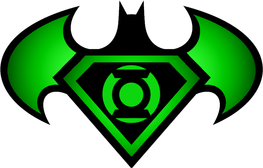 Batman Green Lantern Symbol (900x613), Png Download