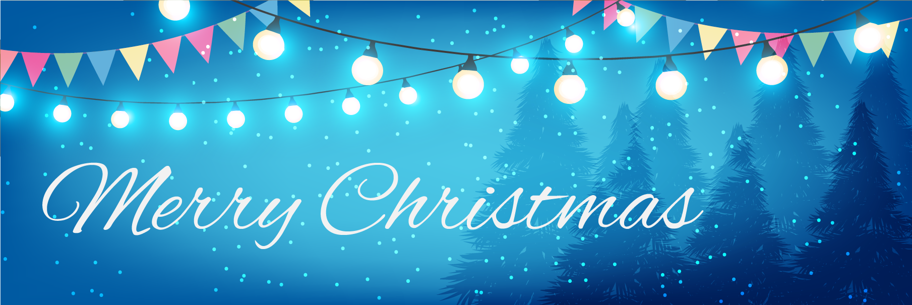 Christmas Banner - Christmas Banner Blue Png (1809x605), Png Download
