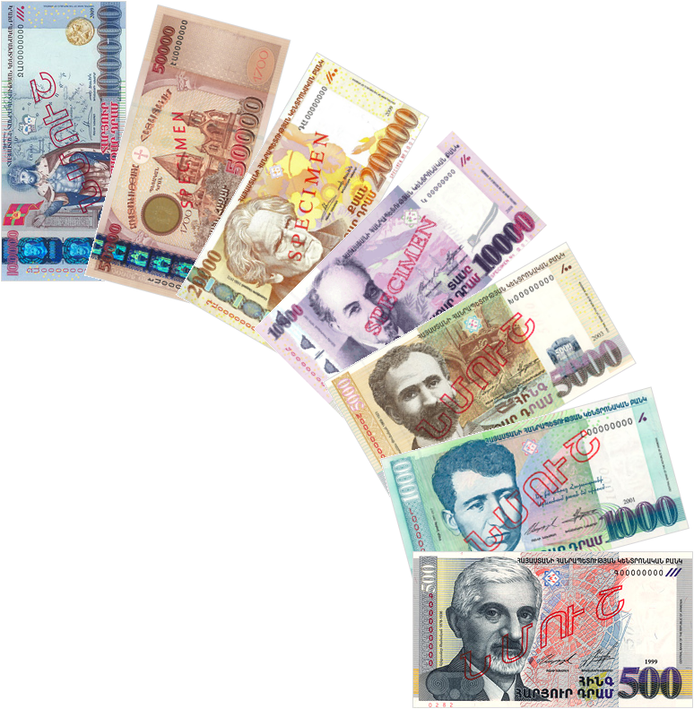 Currency Notes In Png Freeuse - 1 Usd To Amd (774x791), Png Download