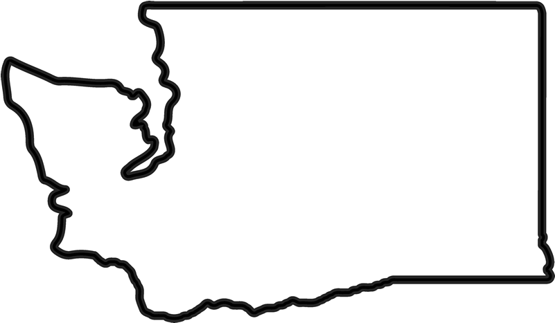 Washington Outline Rubber Stamp - Washington State Clipart (800x800), Png Download