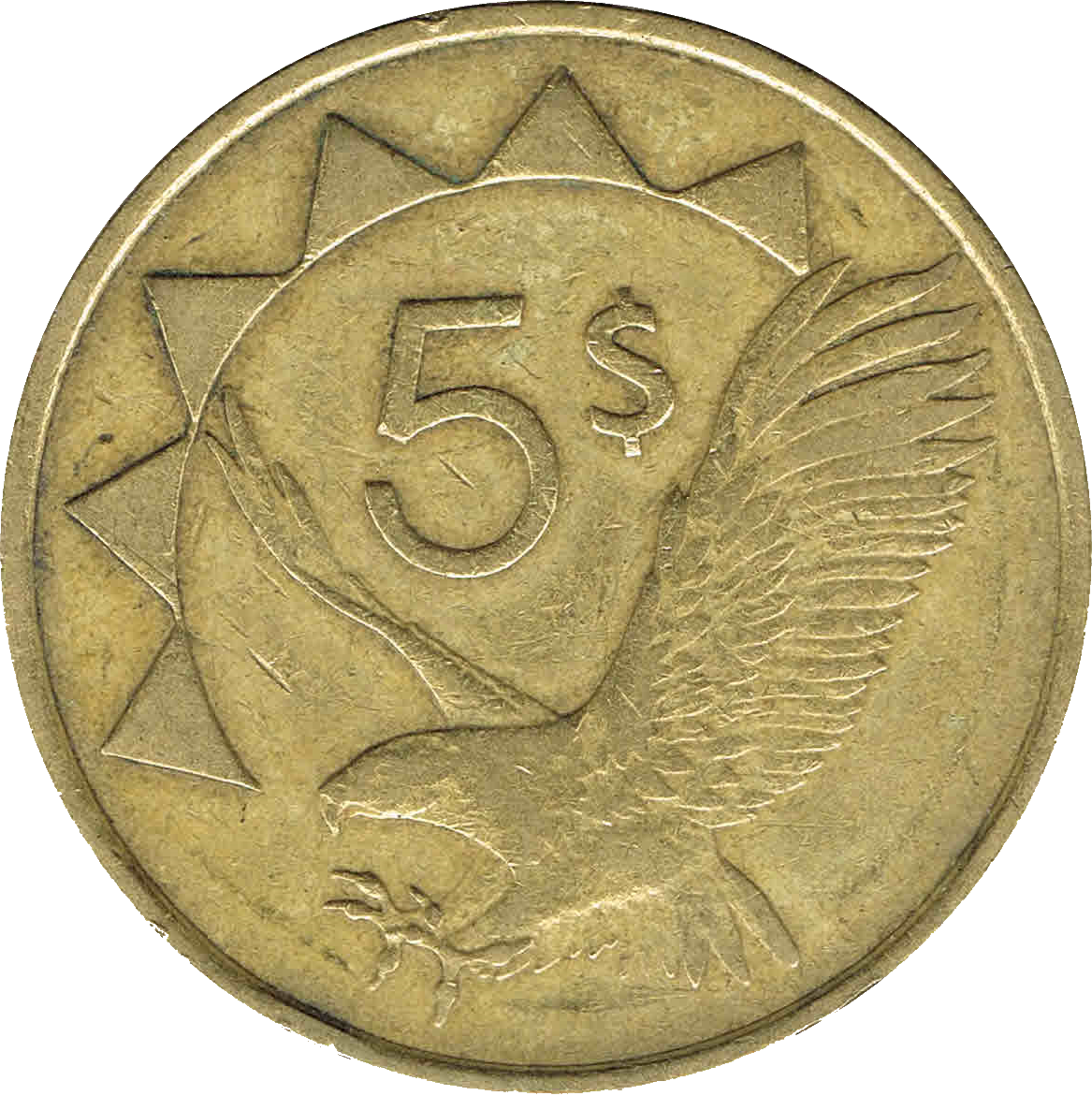 Namibia Dollar 5dollar Coin2 - 1895 Coin (1167x1171), Png Download