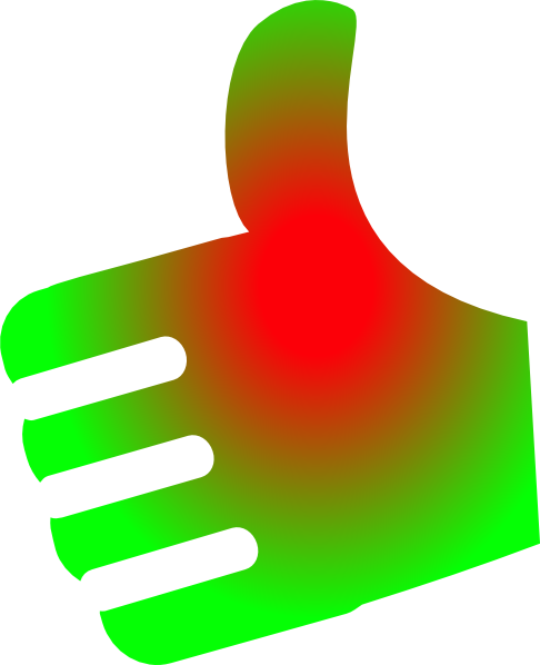 How To Set Use Thumb Up Red-green No Background Clipart (486x598), Png Download