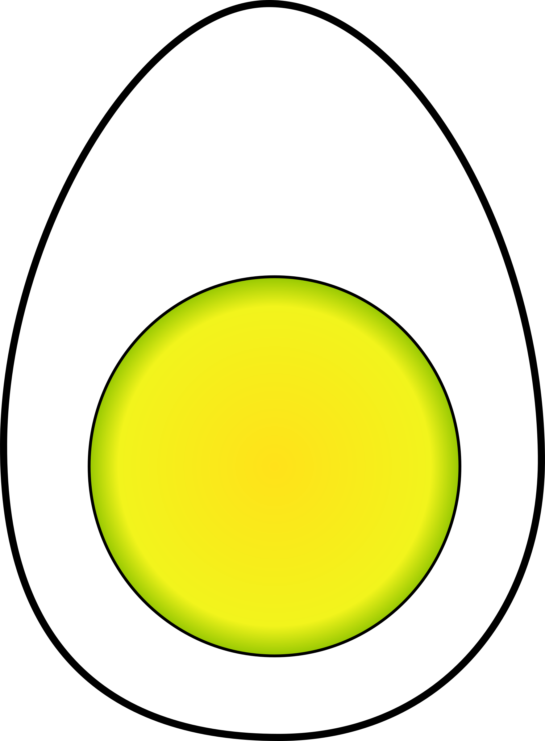 Clip Arts Related To - Hard Boil Egg Cut In Half (663x900), Png Download