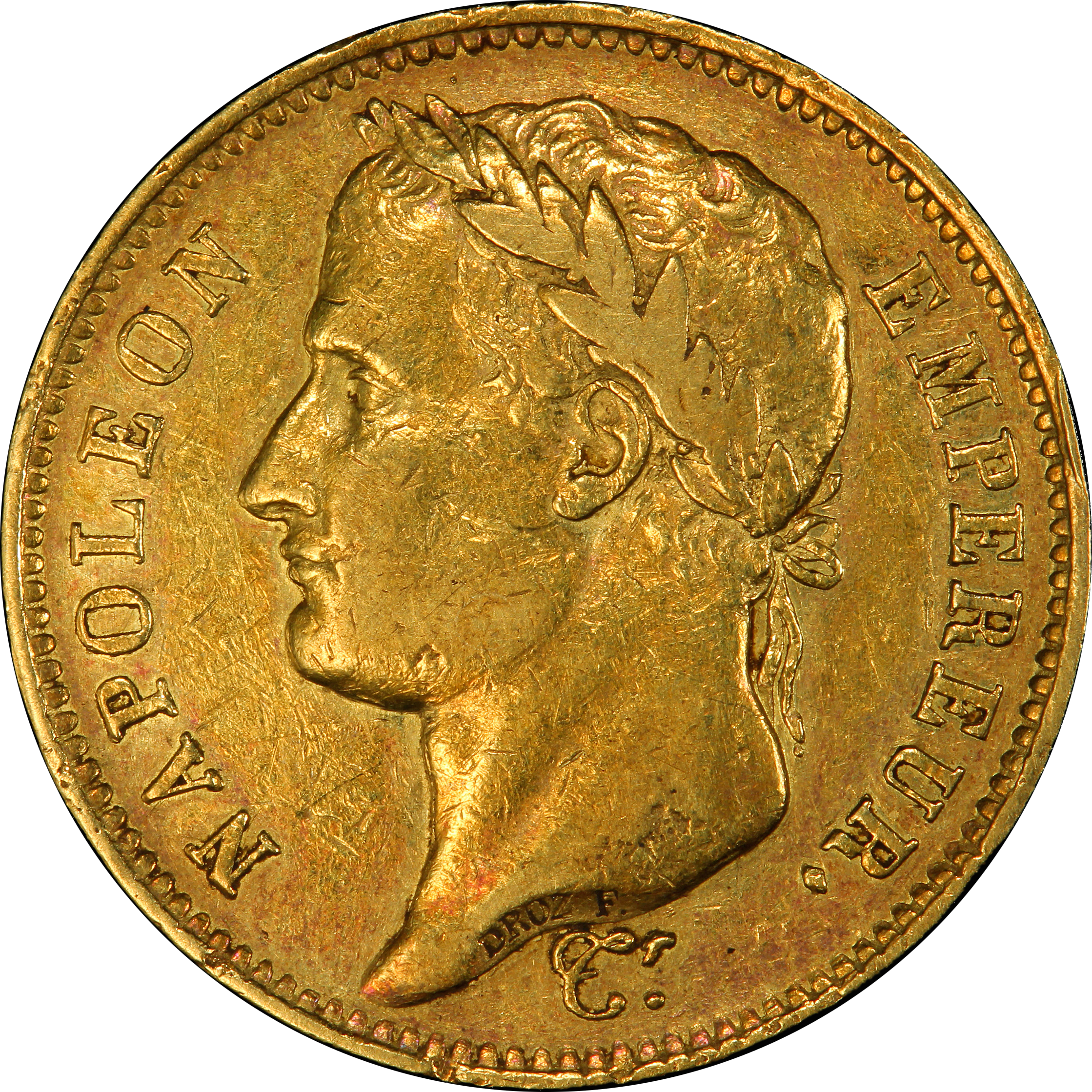 France 1807-a 40 Francs - Danish West Indies Coins (2238x2238), Png Download