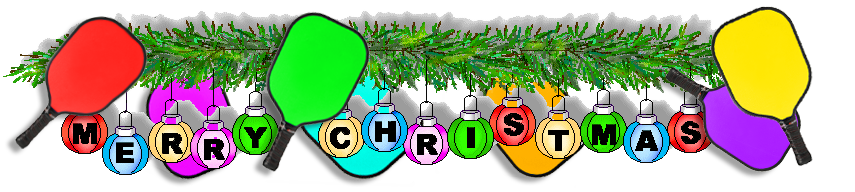 Pickleball Christmas Banner (855x192), Png Download