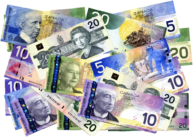 A Pile Of Canadian Money - Pile Of Money Canada (762x540), Png Download