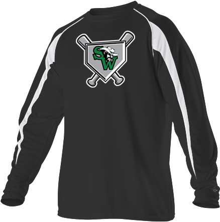Gameday Long Sleeve Shirts W/ Homeplate Logo - Long-sleeved T-shirt (500x600), Png Download