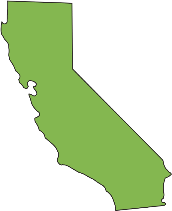 Cal State Outline (600x723), Png Download