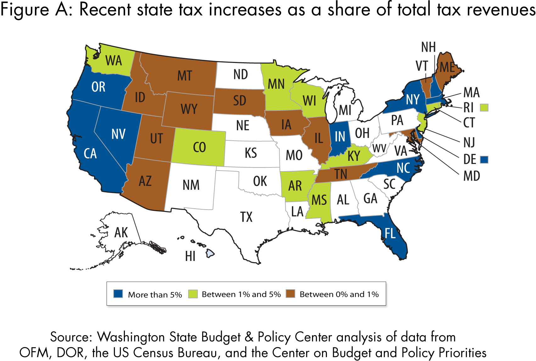 Figurea State Tax Increases Map - Taxes In Washington State (1704x1147), Png Download