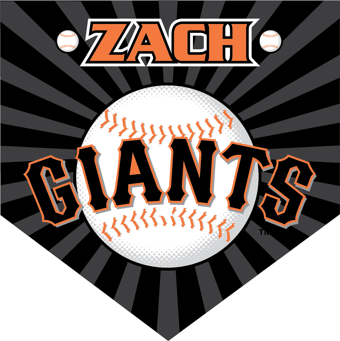 Giants Custom Home Plate Banner - San Francisco Giants (1149x1153), Png Download