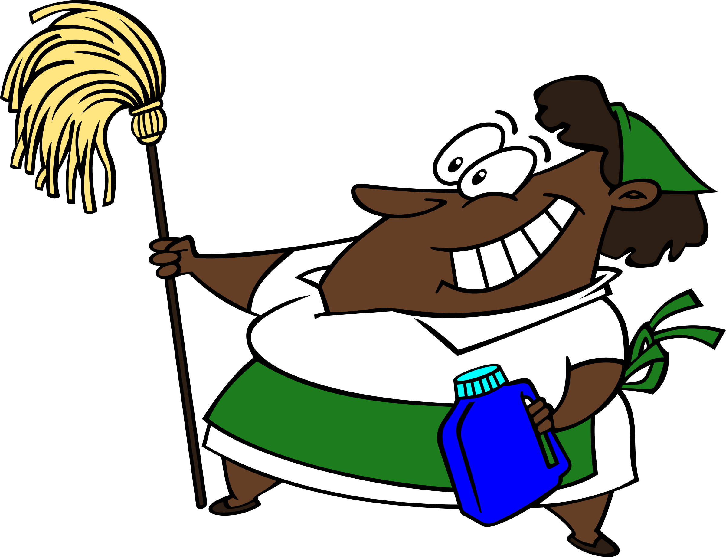 This Free Icons Png Design Of African Cleaning Lady (2400x1841), Png Download