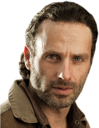 Png Rick - Rick Grimes (349x466), Png Download