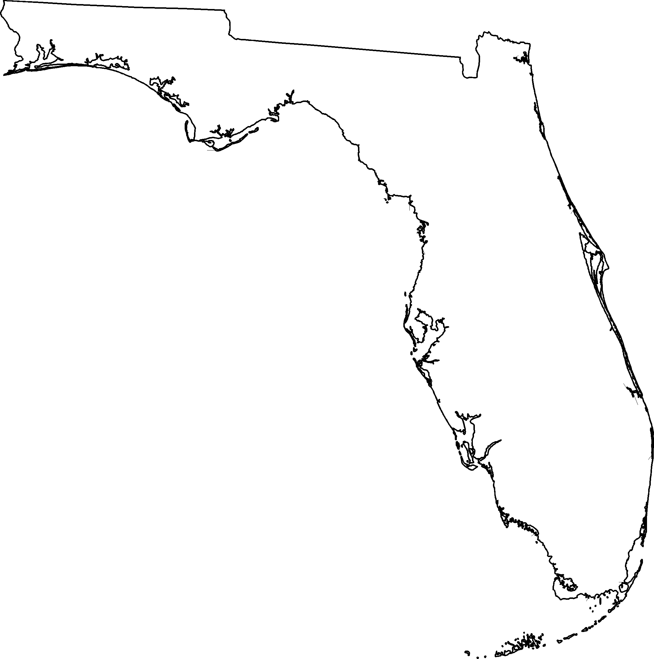 28 Collection Of Florida State Drawing - Florida State Outline Png (2249x2269), Png Download