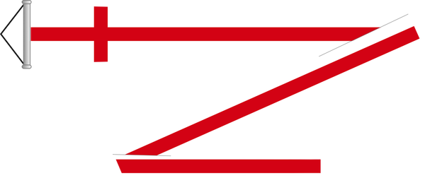 England Pennant - English Flag Pennant (600x252), Png Download