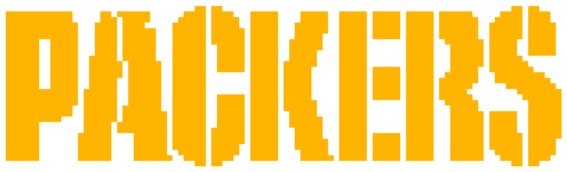 Pixelated Packers Wordart - Green Bay Packers (640x203), Png Download