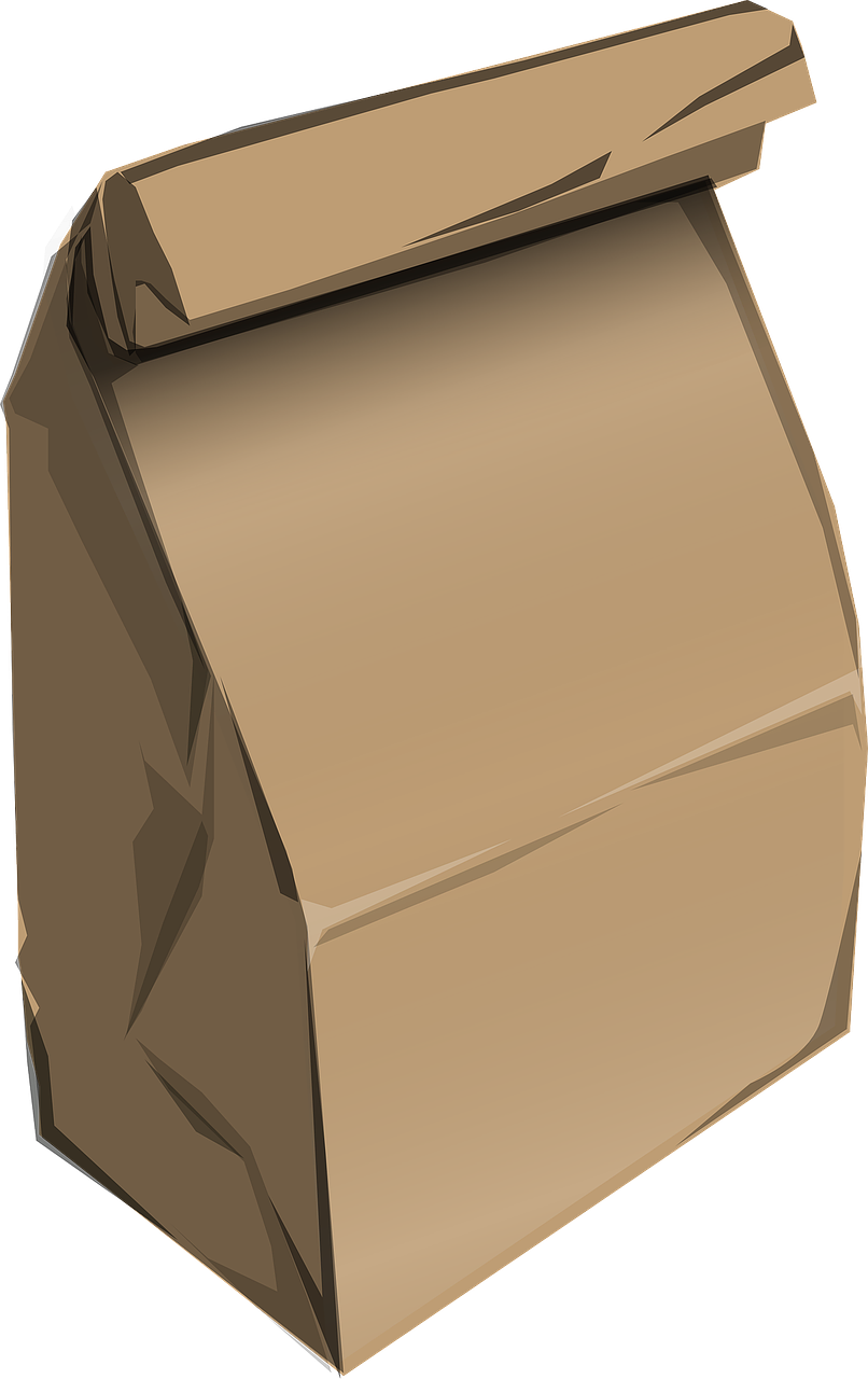 Svg Freeuse Panda Free Images Browclipart - Paper Bag Clipart (372x590), Png Download