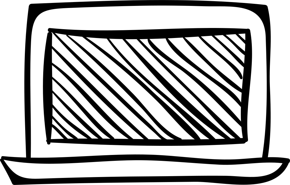 Png File Svg - Laptop Sketch Icon Png (980x628), Png Download