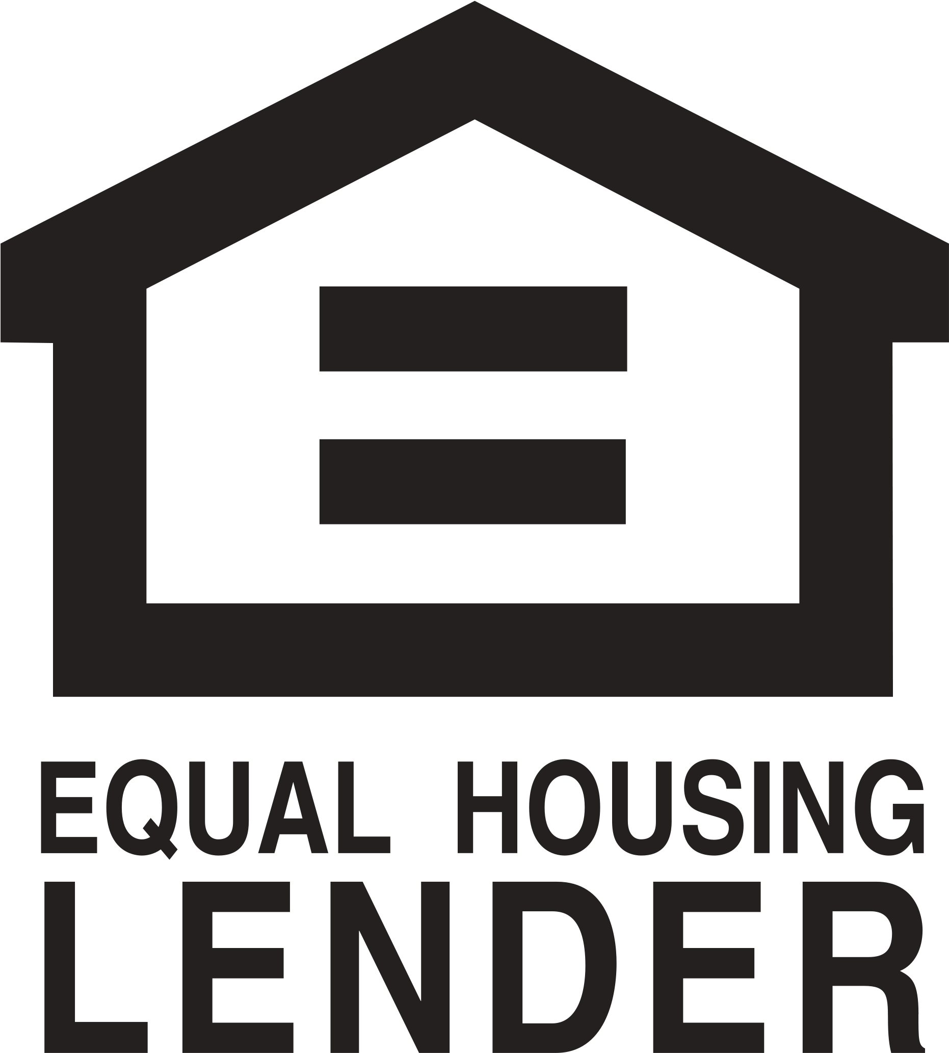 Equal Housing Lender Black Bbb - Equal Lender Logo Png (2000x2173), Png Download