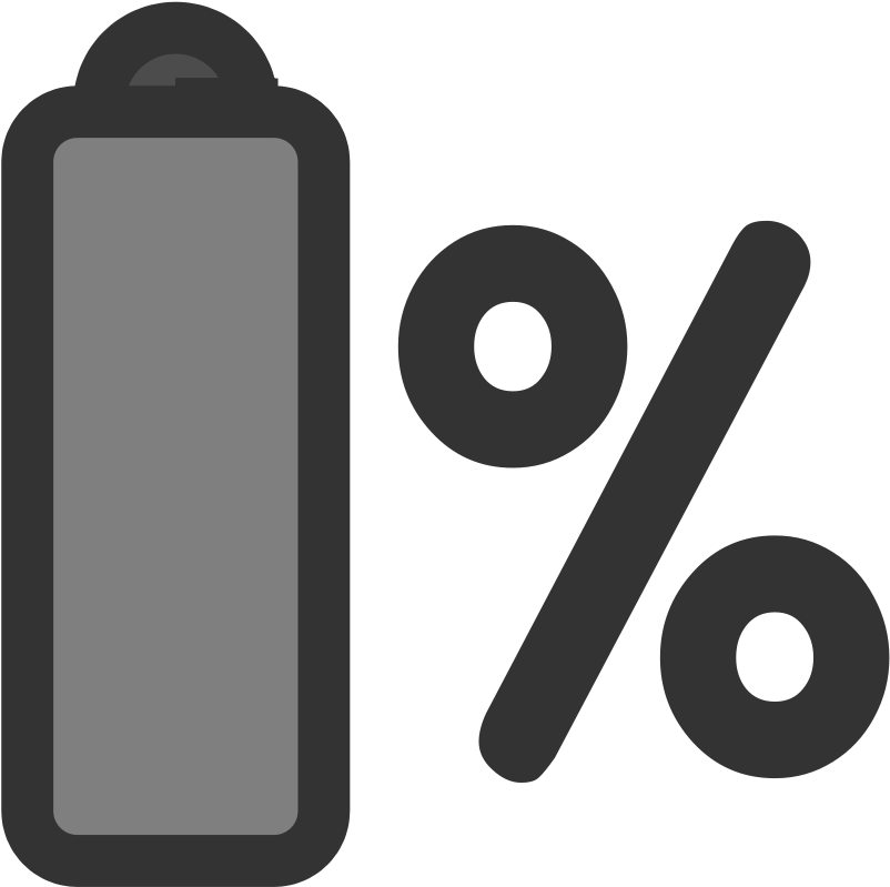 Flat, Laptop, Battery, Theme, Percentage, Icon - Battery Percentage Icon Png (640x637), Png Download