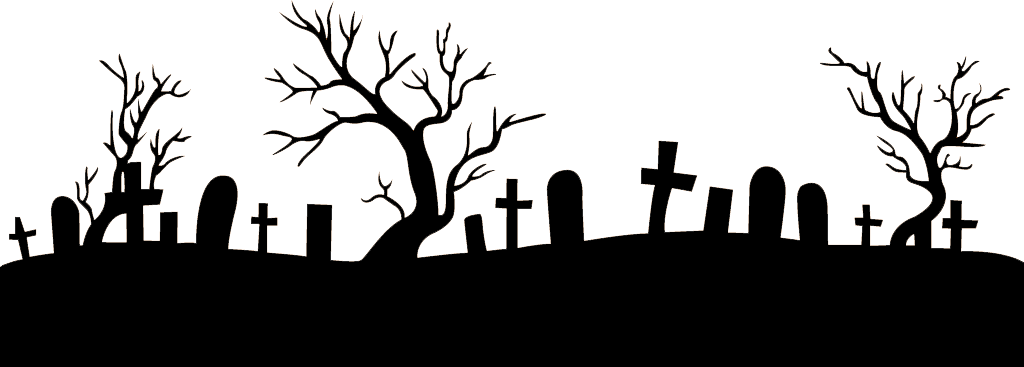 Graveyard Drawing Grave Yard - Halloween Facebook Page Cover (1024x367), Png Download