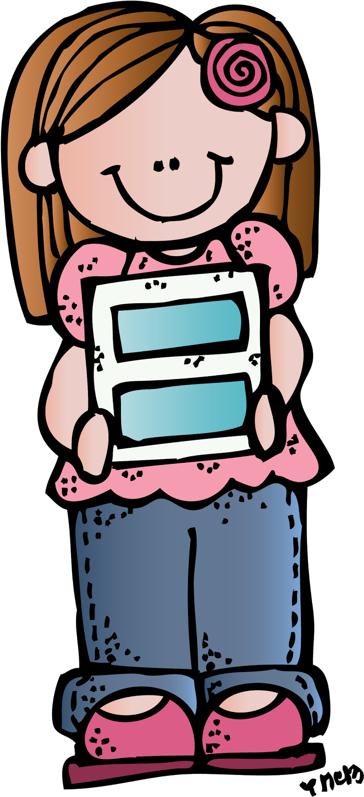 Equals Girl Melonheadz 13 Colored - Melonheadz Math Clipart (763x1600), Png Download