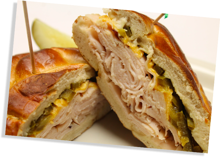 Lunch Box Deli's Turkey Products Are Vegetarian Fed - Sandwich (730x522), Png Download