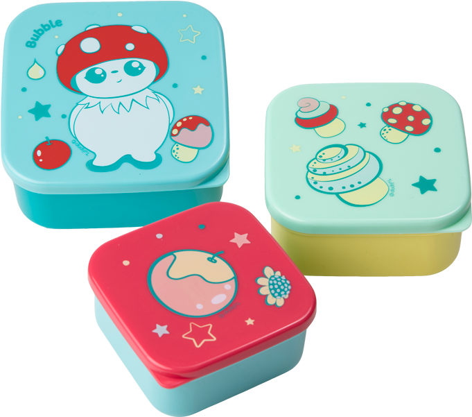 Bubble Lunch Box - Cartoon (700x1000), Png Download