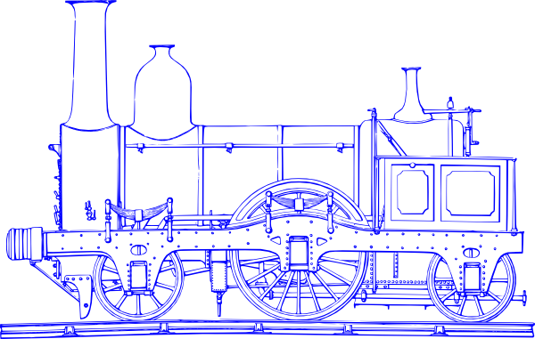 How To Set Use Blue Train Svg Vector (600x381), Png Download