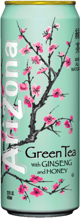 Clip Art Freeuse Green Tea With Ginseng And Honey The - Arizona Green Tea Can (458x458), Png Download