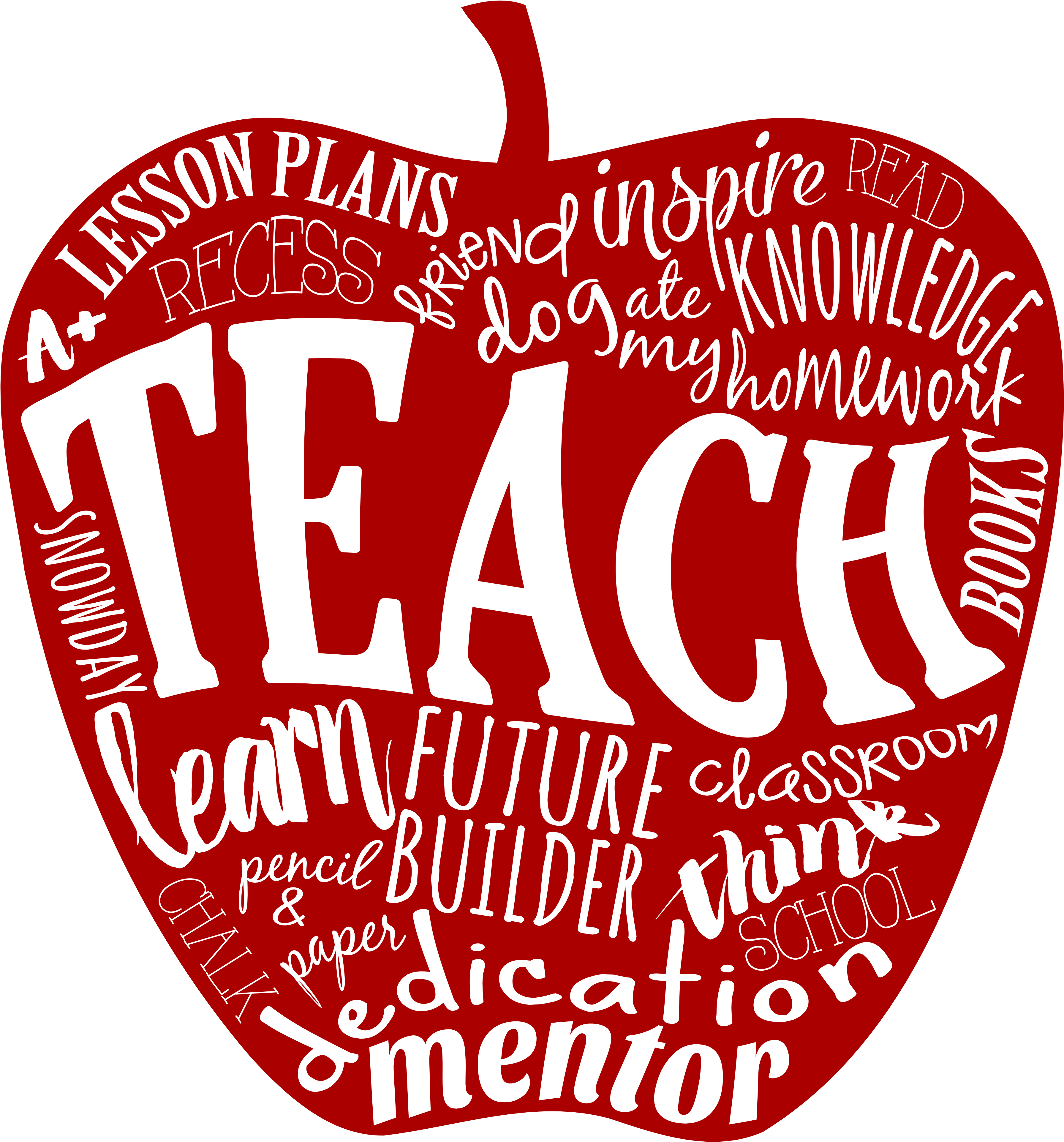 Apple Teacher Png - Teacher Appreciation Apple - 11oz Ceramic Coffee Mug (4743x6708), Png Download