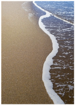 Soft Wave Of Blue Ocean On Sandy Beach - Beach (400x400), Png Download