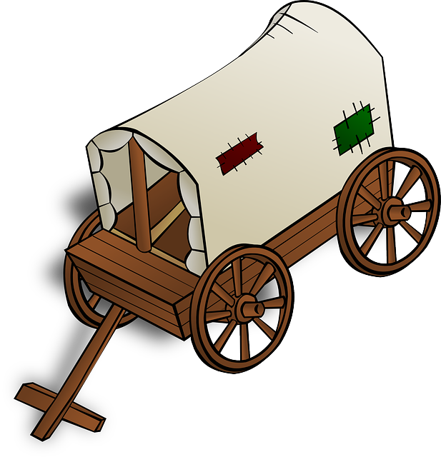 Train Clipart Old School - Caravan Clipart (617x640), Png Download