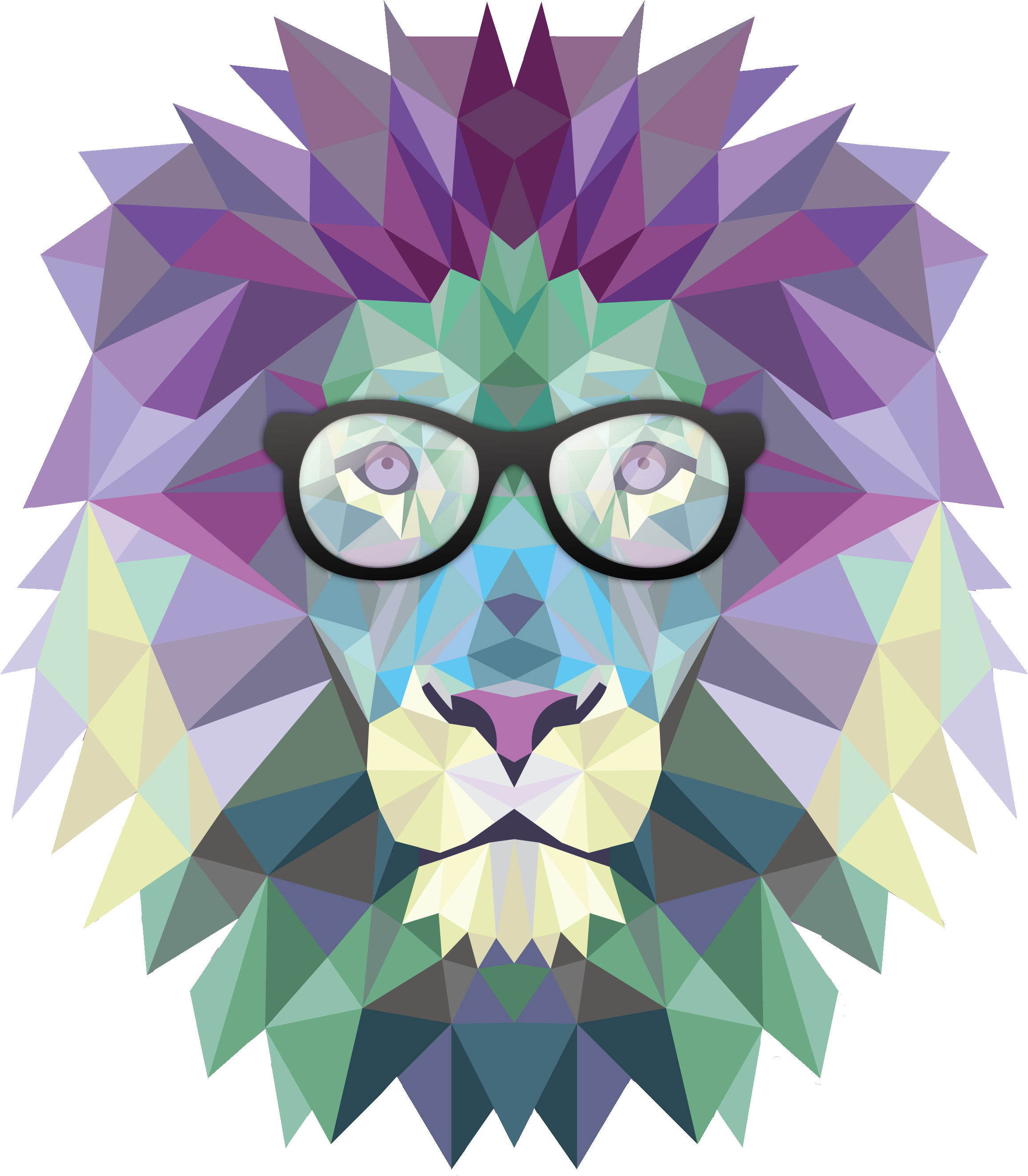 Lion Icon - Fondos De Pantalla Geometricos (1000x1134), Png Download