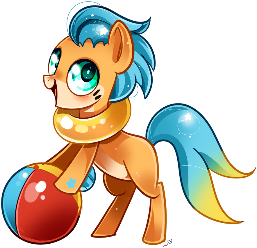 Ipun, Beach Ball, Buizel, Earth Pony, Inner Tube, Looking - Cartoon (1000x984), Png Download