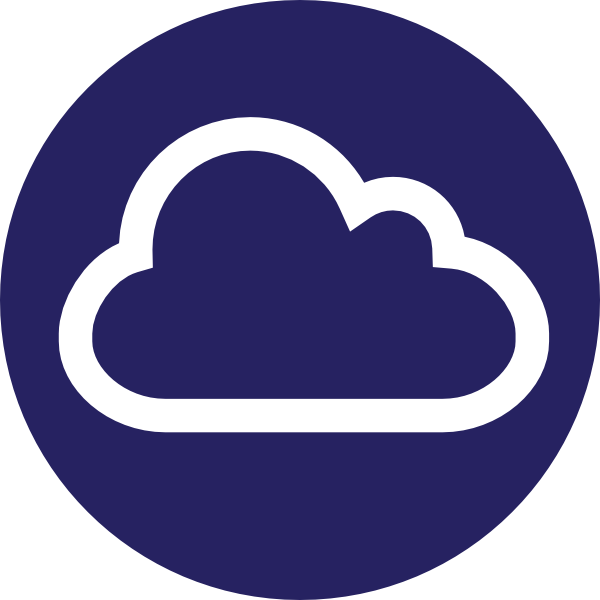 Blue Circle Cloud Icon Internet Clip Art At Clker - Aws Internet Gateway Logo (600x600), Png Download