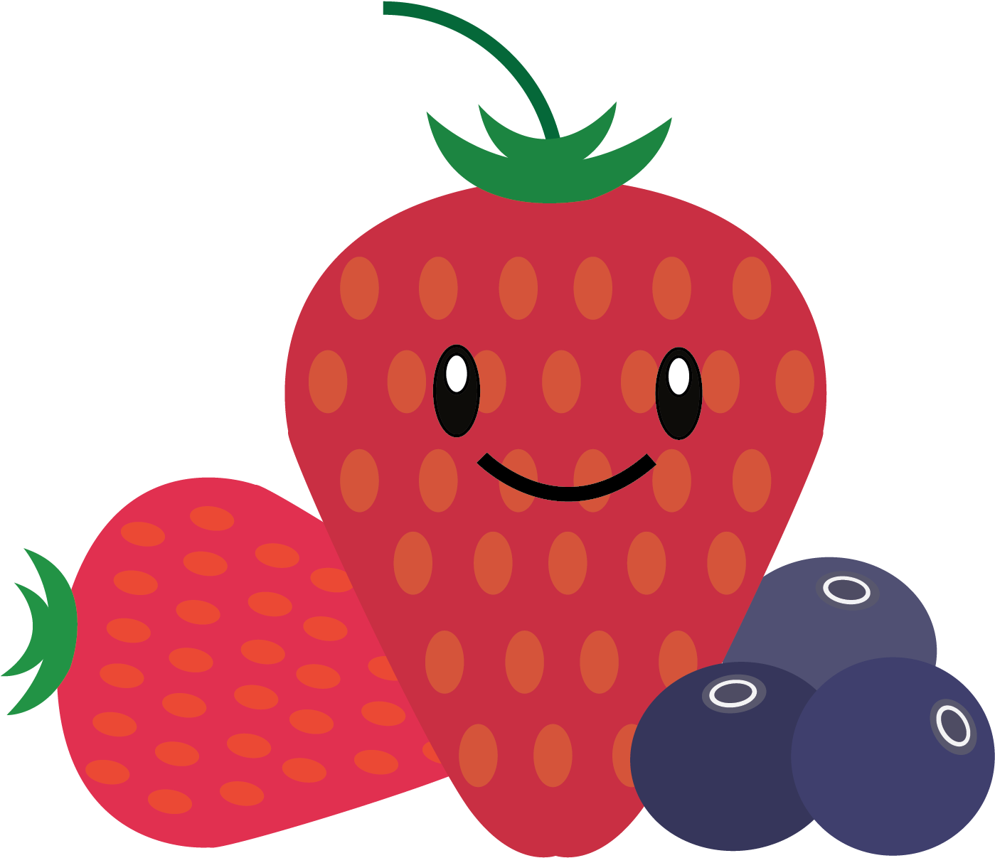 Pineapple Berries Watermelon - Berry Cartoon Png (1456x2433), Png Download